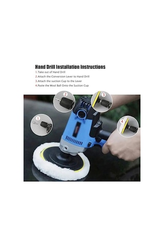 Oto Araç Pasta Cila Polisaj Metal Cam Ahşap Parlatma Yün Başlık Matkap Ucu Uyumlu Fırça Set