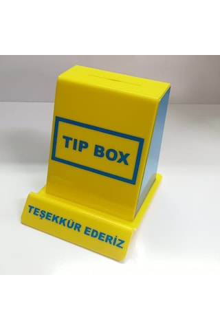 Sarı-mavi Tip Box Bahşiş Kutusu