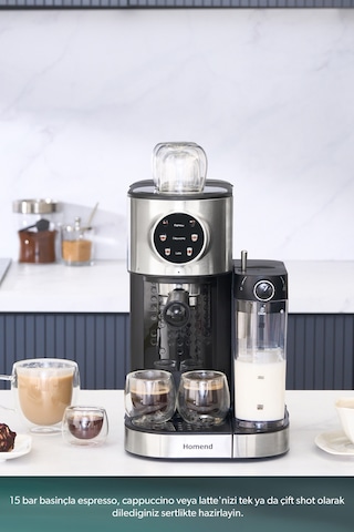 Homend Coffeebreak 5015H Süt Köpürtücülü Otomatik Espresso Makinesi