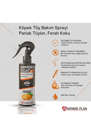Armor Coat Köpek Bakım Spreyi Portakal Kokulu 200 ML