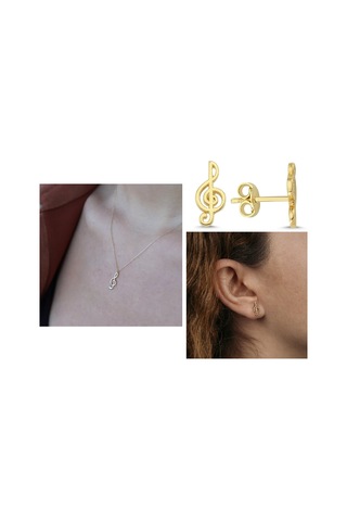 Herşey Nota Kadın Gold Renk Kalp Desenli Açılabilir Kapaklı Resimlikli Kalp Kolye Altın