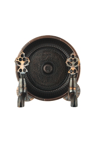 FKN İkili Hamam Taslı Lüx Bakır Eskitme Osmanlı Musluk Kahverengi