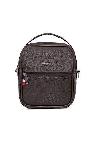 Cambridge Polo Club Kahverengi Suni Deri Erkek El Çantası - Plevr50132 Çok Renkli