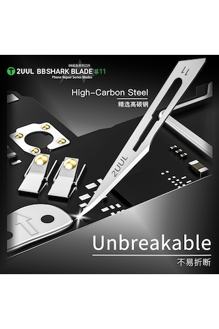 2uul Da18 Bb Shark Blade Serisi Yüksek Karbonlu Çelik No.11 Bıçak 100 Adet