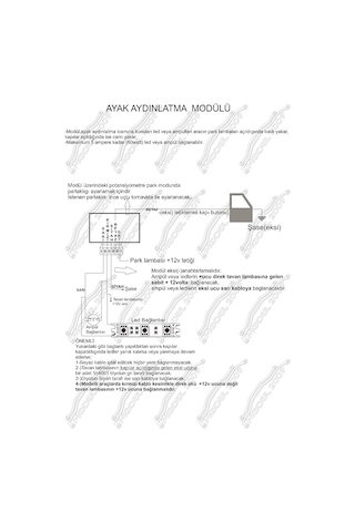 Ayak Aydınlatma Modülü -Çift Modlu-Parlaklık Ayarlı