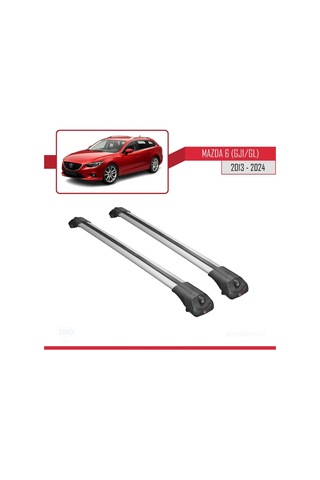 Mazda 6 Gj1/gl 2013 Ve Sonrası İle Uyumlu Ace-1 Ara Atkı Tavan Barı Gri