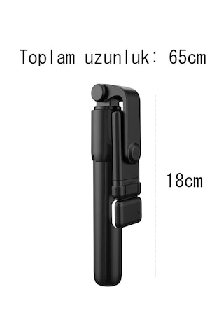 Cr27 4in1 Bluetooth Kumandalı, Selfie Çubuğu, Tripod Monopod, Led Işık, Deklanşörlü, Canlı Yayın Standı Telefon Tutucu Katlanabilir Genişletilebilir