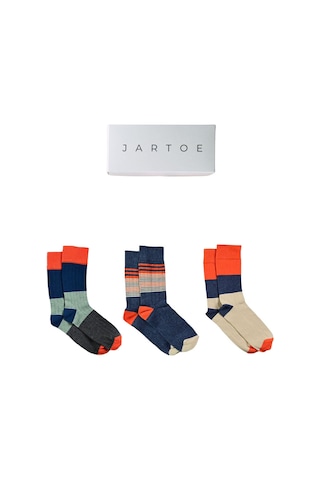 Erkek Palleja 3'lü Soket Çorap Renkli