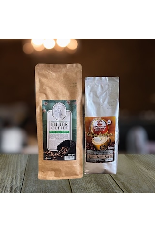 Cahit Efendi Çekirdek Kahve 1 KG + Avdimio Kahve Kreması 1 KG