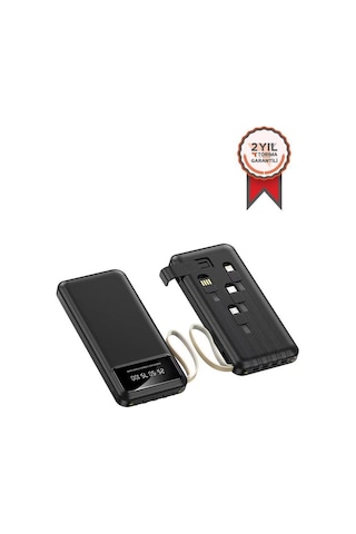 Torima Hızlı Şarj Özellikli 4 Çıkışlı 10.000 Mah Powerbank Siyah
