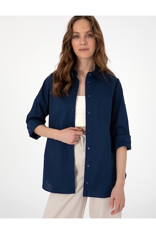 Pierre Cardin Kadın Lacivert Gömlek Desenli 50313596-vr033 Lacivert