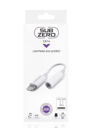 Subzero Ca14 Apple Uyumlu iPhone 7 ve Üzeri Kulaklık Çevirici Lightning