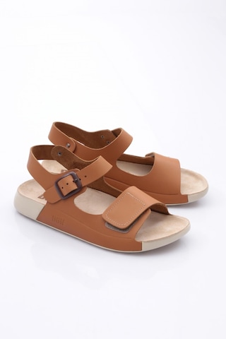 Dgn P28 Kadin Çift Bantli Sandalet P28-1512-R1755 Taba