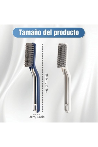 Konesam 4'lü Paket V-şekilli Çift Fonksiyonlu Zemin Aralığı Temizleme Fırçası - Sert Tüylü, Kırıntı Toplama Klipsi İle - Banyo, Mutfak Ve Ev Temizliği İçin Mavi Mavi