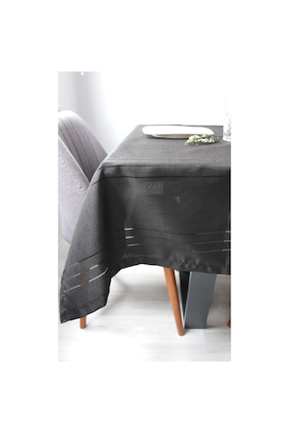 Dertsiz Leke Tutmaz 160x220 Ebat Kumaş Masa Örtüsü 7001-clbr Siyah