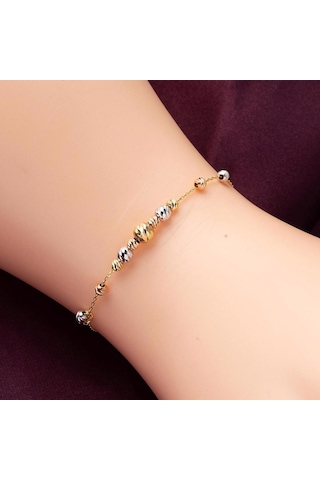 Bilezikci 14 Ayar Altın Dorika Toplu Bileklik 14VRST71-BL Sarı Altın