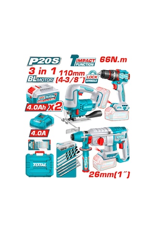 Total Avantaj 3 Lü Set - D.matkap & Kırıcı Delici & Dekupaj Tcklı203136e