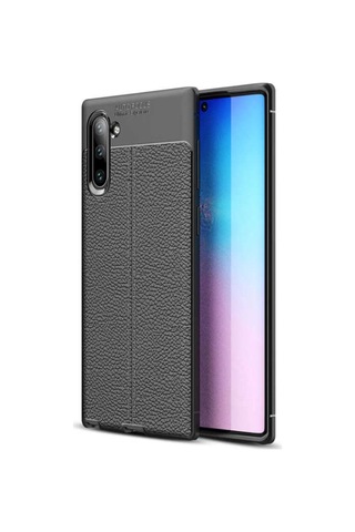 Samsung Uyumlu Galaxy Note 10 Kılıf Zore Niss Silikon Kapak-Siyah