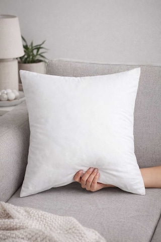 Premium Tekli Kırlent İç Yastık Ultra Dolgun Silikon Elyaf 45 X 45 Cm Beyaz 1 Adet Beyaz-beyaz