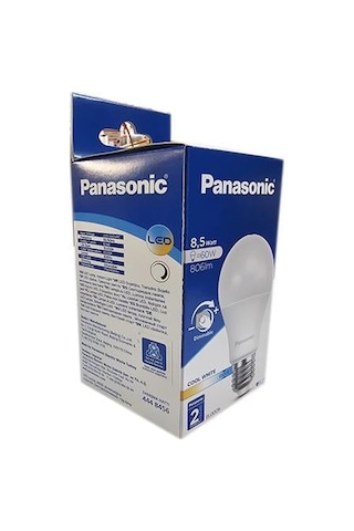 Panasonic Led Dimmerli Lamba 8.5w/6500k Beyaz Işık 806lm E27 Led Ampul