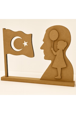 10 Kasım Atatürk Türk Bayrağı Ahşap Oyuncak Boyama Etkinlik Aktivite 10 Adet