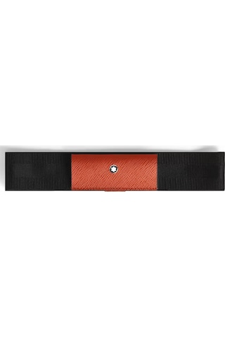 Montblanc Sartorial Deri Elastik Bant 1li Kalemlik 221438 Siyah