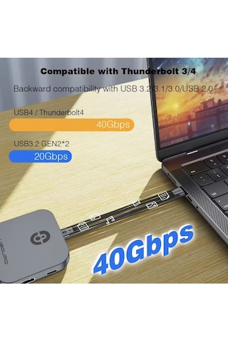 Ugourd Thunderbolt 4 Usb 4.0 240w 40gbps 8k 60hz Type-c Kablo