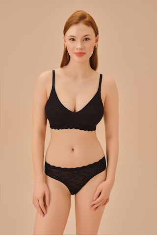 Suwen Invisible Soft Dantteli Sütyen Sw5986012 Siyah