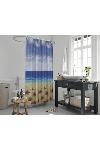 Zethome Jackline Banyo Duş Perdesi 10019 Tek Kanat 1X120X200 (553712555) Çok Renkli