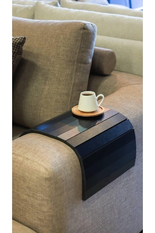 Mobitell 45X25 Cm Siyah Koltuk Sehpası Portatif Sehpa