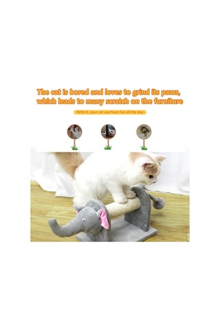 Mufunye Sisal Kaplı Dayanıklı Kedi Tırmalama Direği Yavru Kediler İçin Oyun Topu İle