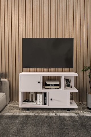 Tv Ünitesi,kitaplık,mutfak Dolabı,ergonomik İşlevsel Dolap,portatif Minifix Kurulum Beyaz