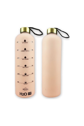 Digithome H2o Motivasyon Cam Matara Su Şişesi 1000 Cc Pembe - H2o87193 - Hyt