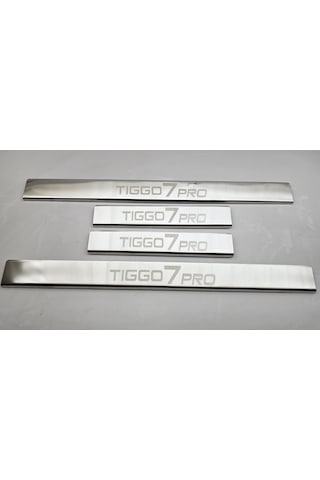 Chery Tiggo 7 Pro Krom Lazer Yazılı Kapı Eşiği