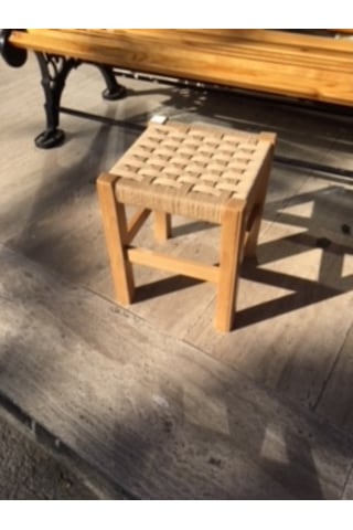 Ahşap Hasır Örgü Tabure 35 Cm. (439478684)