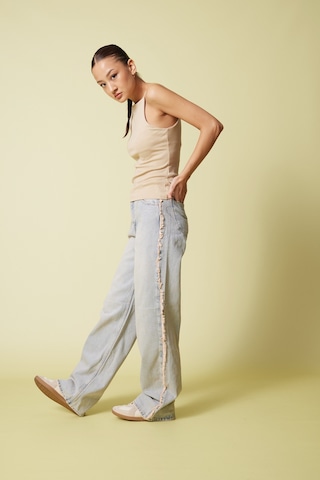 Halter Yaka Top Bej