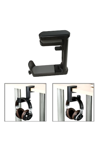 Masaya Monte 360 Döner Kulaklık Tutucu Stand -al4804 Siyah