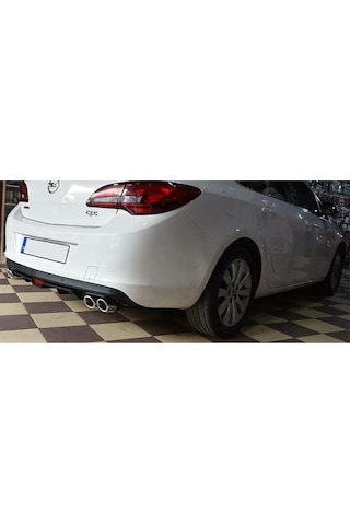 Opel Astra J Sedan Siyah Difüzör 4 Krom Egzoz Görünümlü Difizör Arka Ek Body Kit