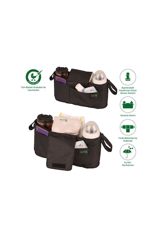Been Bebek Arabası Organizer Çanta Siyah