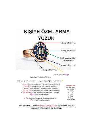 Arma Yüzük 925 Ayar Gümüş Kişiye Özel Kadın & Erkek Rose