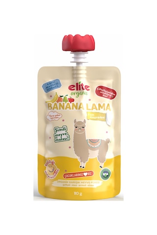 Banana Lama Organik Karışık Meyve Püresi 110 Gr
