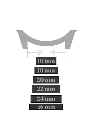 Fossil 16mm Saat Uyumlu Siyah Renk Croco Baskılı Deri Saat Kordonu Kayışı Diğer