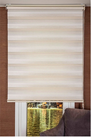 Koçtaş Plus Büyük Boy Zebra Stor Perde Krem