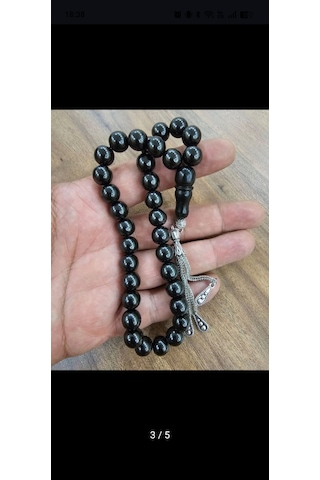 Oltu Taşı 10 Mm Taneli Tesbih Siyah