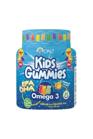 Dnz Kids Gummies Omega 3 Balık Yağı İçeren Çiğnenebilir Portakal Aromalı Takviye Edici Gıda 60 Gumies Dnz Kids Gummies Omega 3 Balık Yağı İçeren Çiğnenebilir Portakal Aromalı Takviye Edici Gıda 60 Gumies