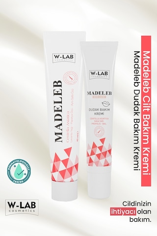 W-Lab Cosmetics Madeleb Dudak Bakım Kremi + Madeleb Krem Set