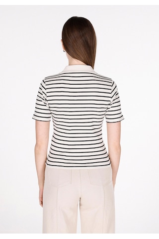 Colin's Colins Slim Fit Polo Yaka Çizgili Kadın Siyah Kısa Kol Tişört Cl1073207 Q1.v1 Blk Siyah