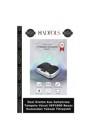 Özel Üretim Kas Geliştirme Tempolu Vücut Vep1000 Beyaz Kumandalı Yüksek Titreşimli