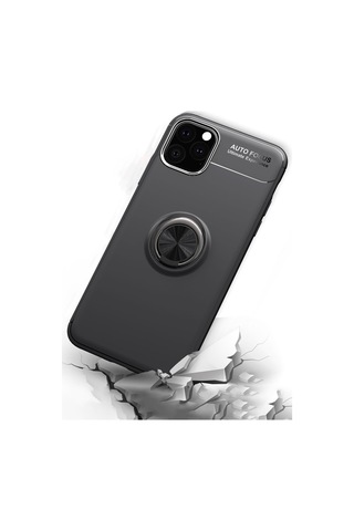 Apple iPhone Uyumlu Uyumlu 11 Pro Kılıf Range Yüzüklü Silikon - Kırmızı