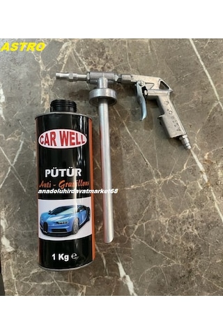 Astro Pro Havalı Zift Tabancası Pütür Tabancası Carwel Pütür Siyah Renk 1kg